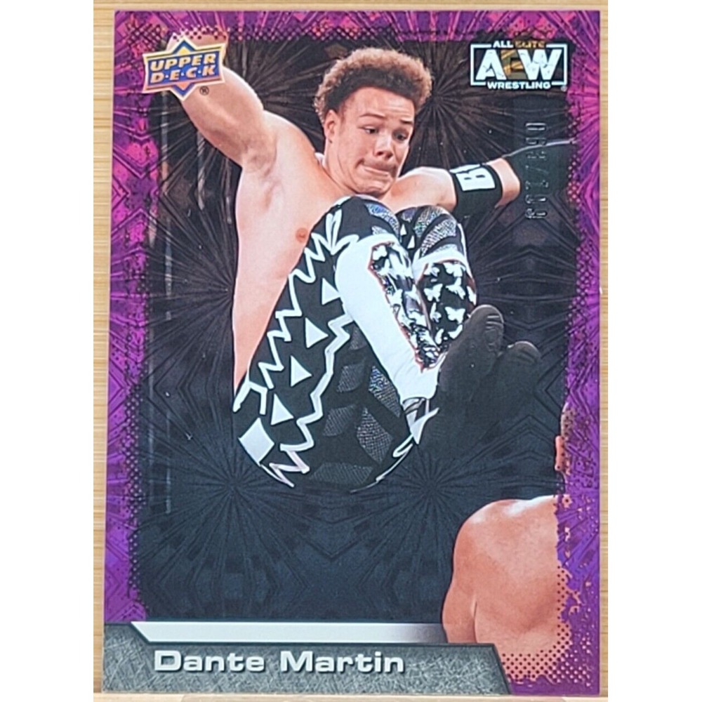 2022 UPPER DECK AEW DANTE MARTIN PURPLE PYRO #D/199 ROOKIE RC